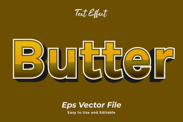 Text effect Butter Editable and easy to use Premium vector
