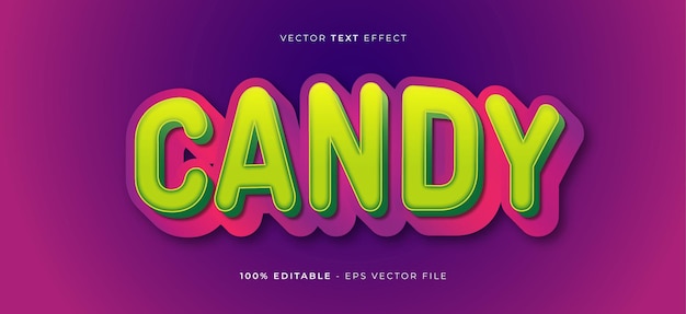 text effect Candy editable design