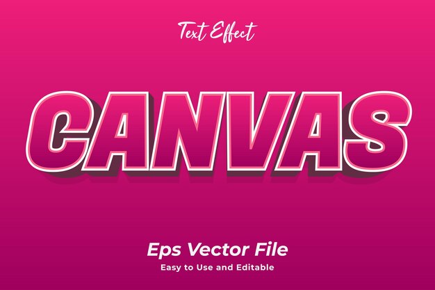 Text effect Canvas Editable and easy to use Premium vector