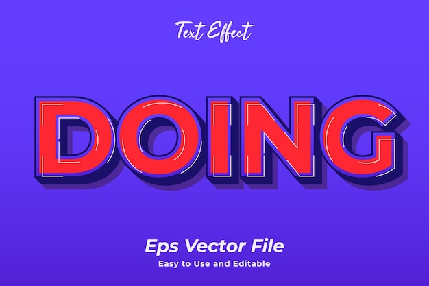 text effect doing easy to use and editable premium vector