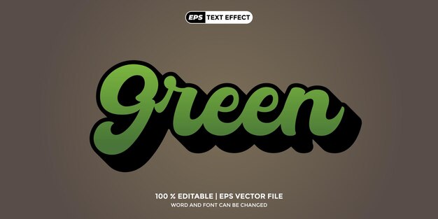 Text Effect Editable Newest Green