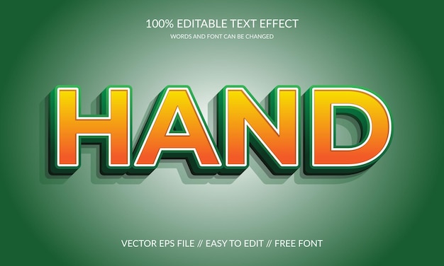 Text effect editable to change