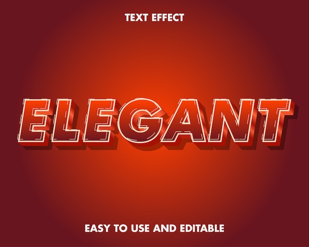 text effect elegant. editable font style.