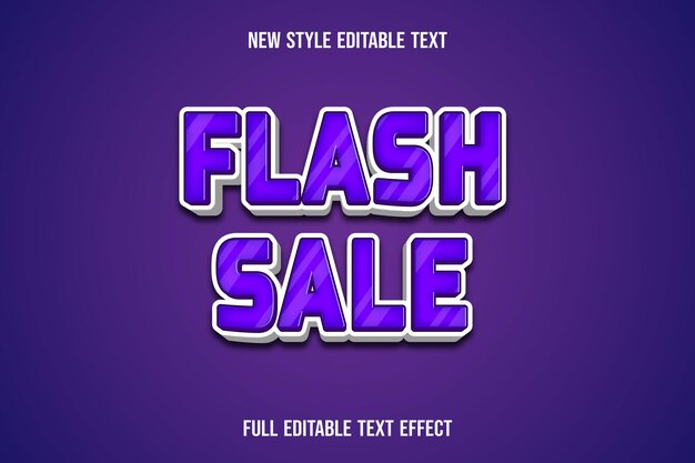 .text effect flash sale on purple and white gradient
