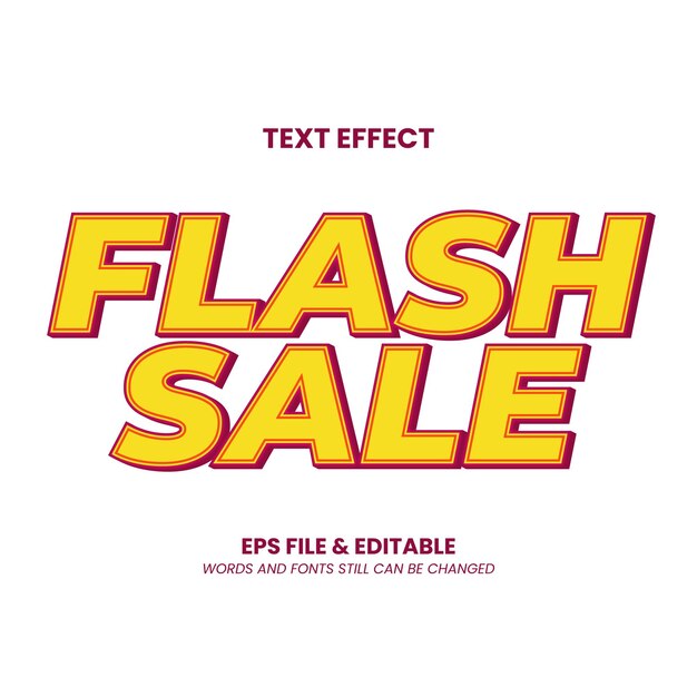 text effect flash sale typography