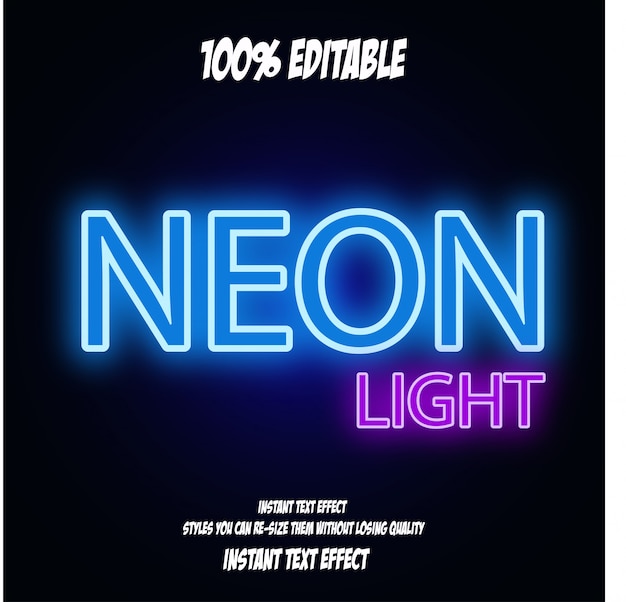 Text effect for cool futuristic effect, editable text