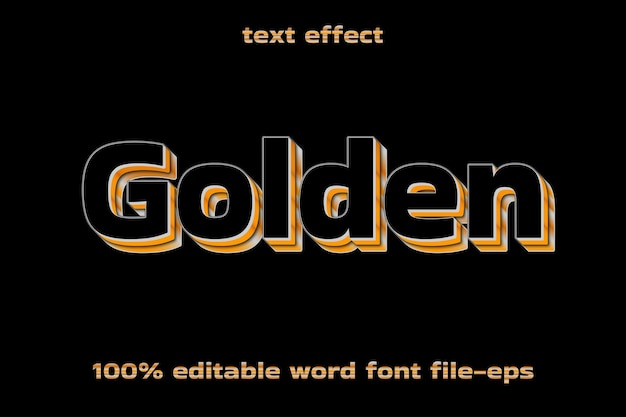 text effect  golden