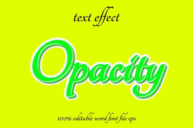 text effect green yellow
