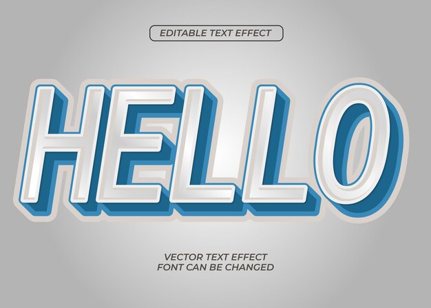 text effect hello