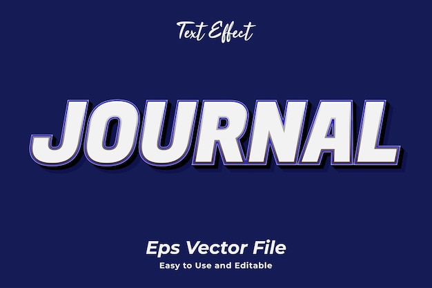 text effect journal editable