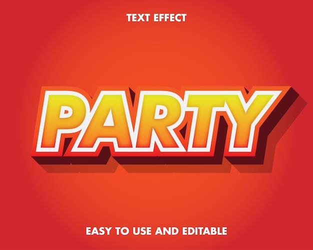 text effect party. easy to use and editable.