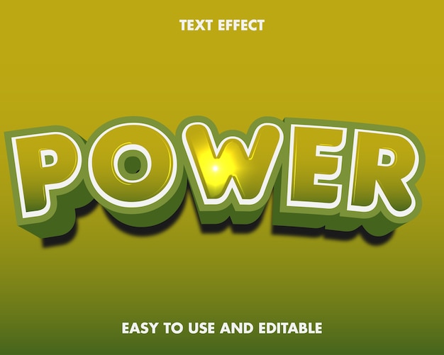 Text Effect Power. Editable Font Style.