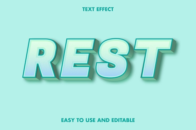 text effect - rest. editable font style.