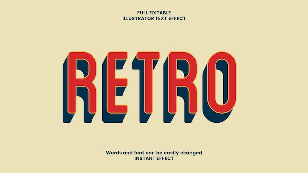 Text effect retro