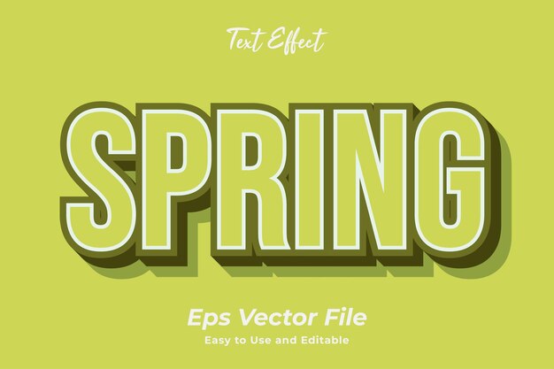 Text effect Spring Editable