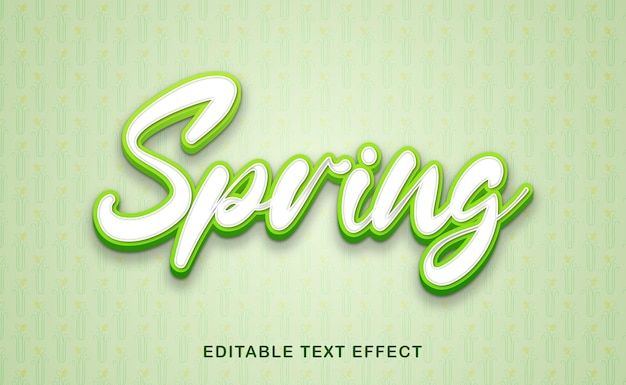 Text Effect Spring Fully Editable