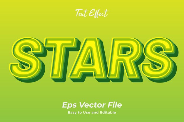 Text Effect Stars Editable