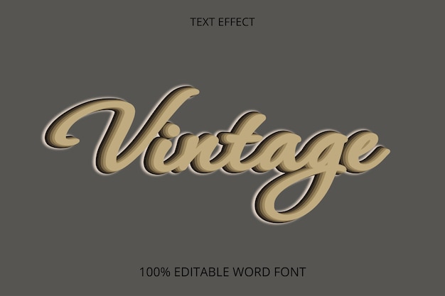 Text Effect vintage