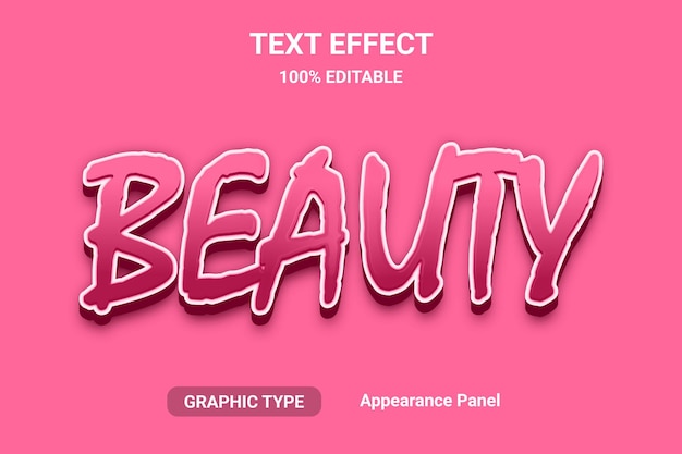 text effect word and font can be edited