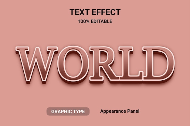 text effect word and font can be edited