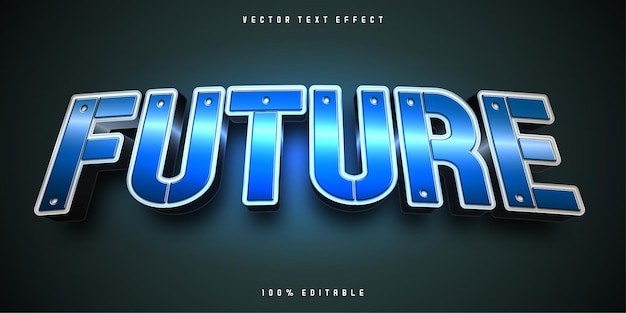 Text effects 3d future editable text style