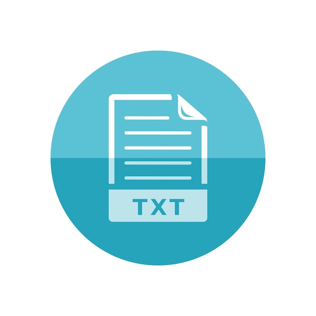 Text file format icon in flat color circle style Document computer data file hosting download