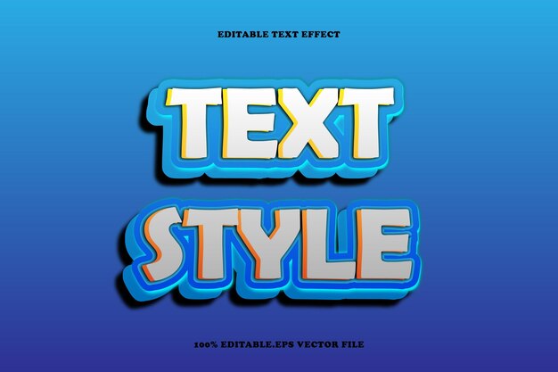 Text Style Editable Text Effect 3D Emboss Gradient Style