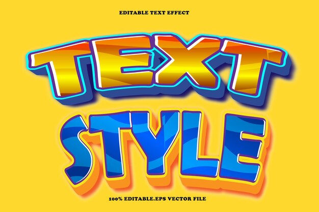 Text Style Editable Text Effect 3D Emboss Gradient Style