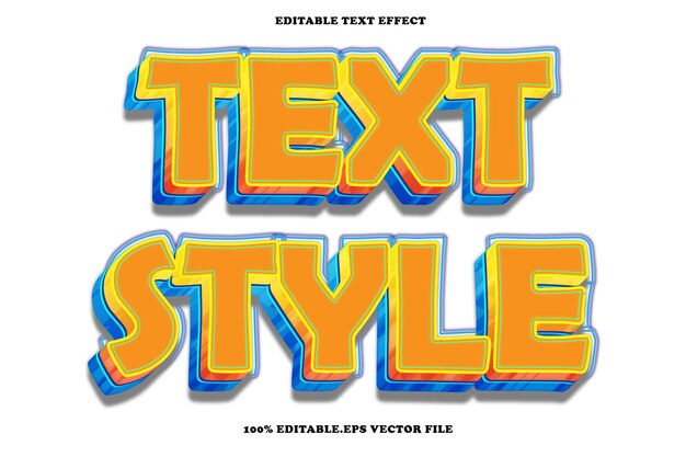 Text Style Editable Text Effect 3D Emboss Gradient Style