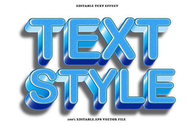 Text Style Editable Text Effect 3D Emboss Gradient Style