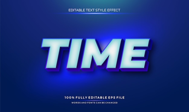 Text style Effect bright color Editable text
