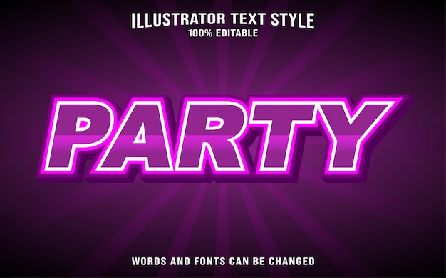 text style party