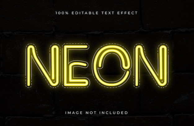 Texteffekt med neonljus