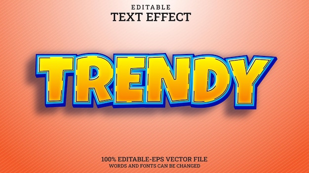 Texteffekt trendig redigerbar