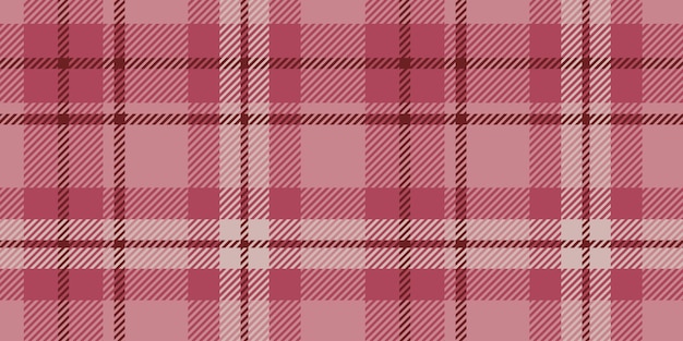 Textile design seamless tartan pattern in pink and red color