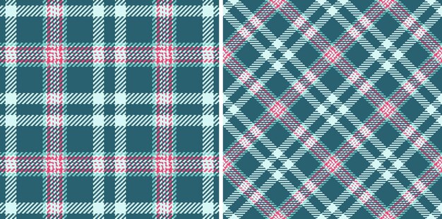 Texture fabric tartan of pattern seamless vector with a plaid textile check background set in cold colors