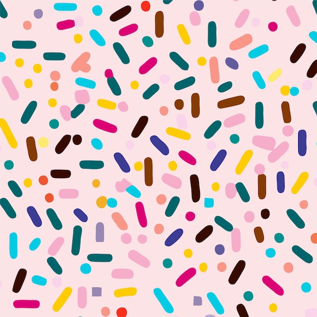 Texture of sweet sprinkles with hearts and stars candies