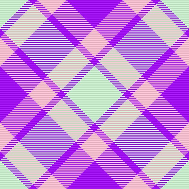 Texture pattern seamless of textile fabric plaid with a tartan vector background check in light and purple colors
