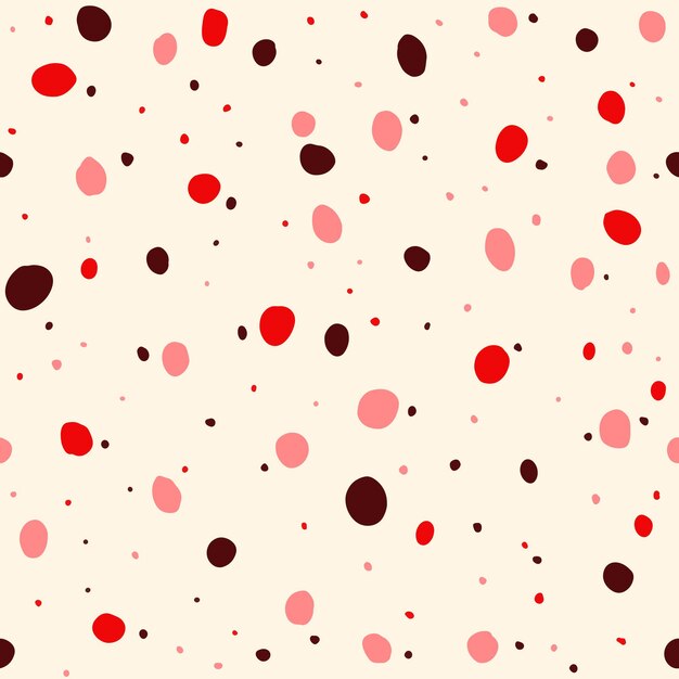 Texture with red pink polka dots Seamless texture illustration with dots for textiles background paper cover fabric interior decor and more Abstract pattern Valentine's day love