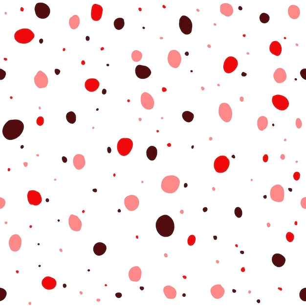 Texture with red pink polka dots Seamless texture illustration with dots for textiles