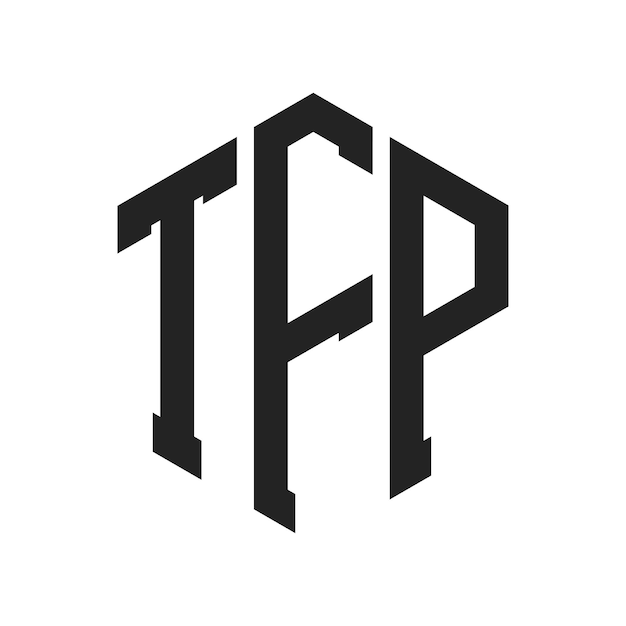 TFP Logo Design Initial Letter TFP Monogram Logo using Hexagon shape