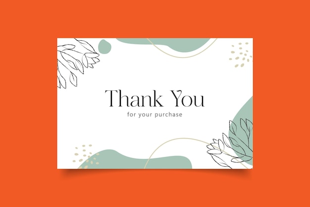 thank you card template design