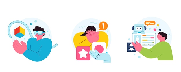 The Age of AI Intelligence Meets Technology Business concept illustration