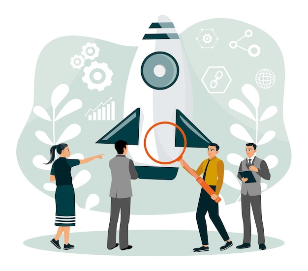 The business team plans to start a business project with innovation and collaboration