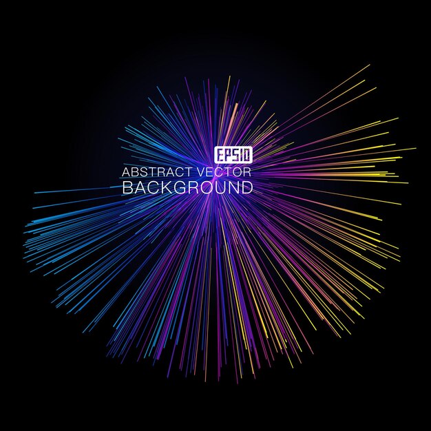 The color lines compose the light beam background the abstract vector background