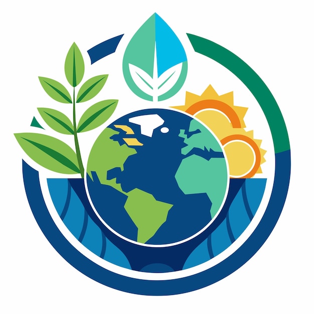 The earth surrounded by green leaves under the bright sun Illustrate the organizational structure and team roles for a startup company