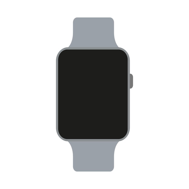 The electronic clock is grayblack on a white background Vector illustration