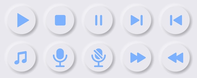 the media control buttons are specifically designed to manage audio and video playback effectively
