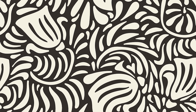 the pattern of leaves and flowers is a pattern
