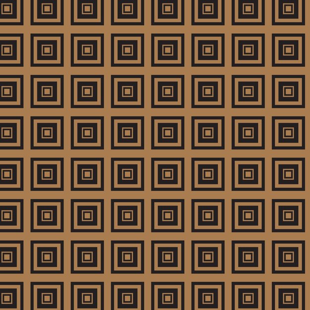 the pattern of the black and gold squares on a brown background